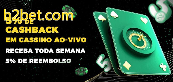 Promoções do cassino ao Vivo h2bet.com